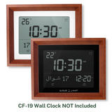Solid Wood Frame for Alfajr CF-19 Azan Wall Clocks - Reddish Brown