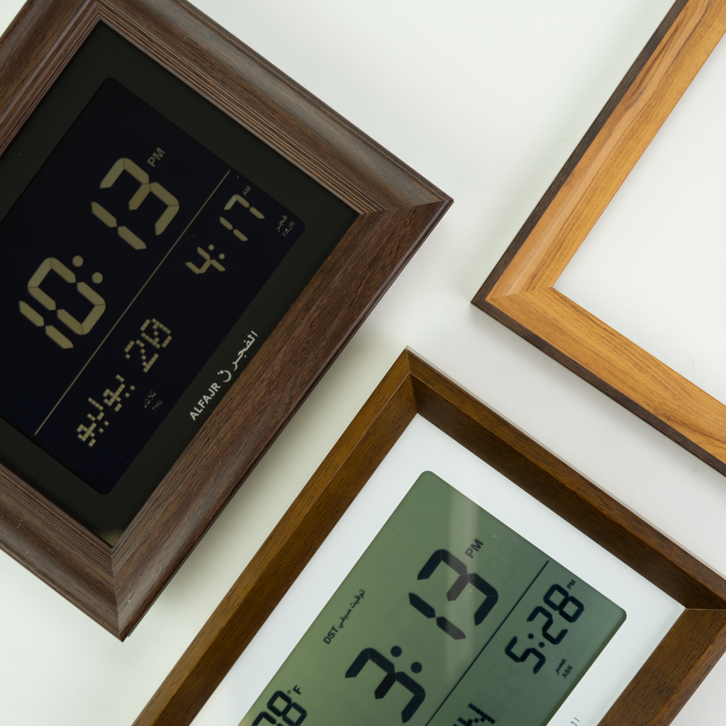 PS Wood Frame for Alfajr CF-19 Azan Wall Clocks - Light Brown