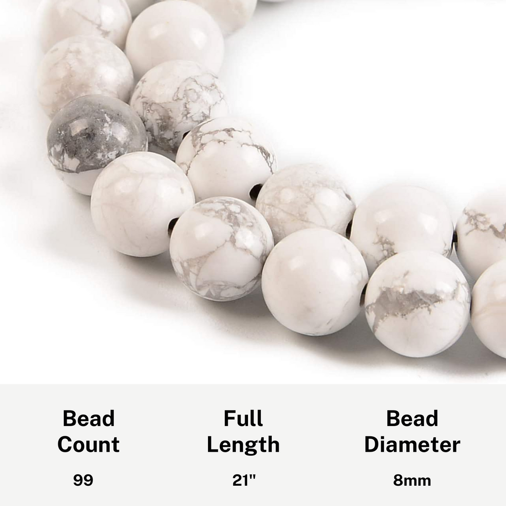 Heavenly Howlite - Kaaba Collection - 99 Beads Tasbih