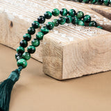 The Devoted One - Majestic Green Tiger Eye Tasbih - 99 Prayer Beads