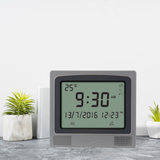 Alfajr Square Wall & Table Automatic Islamic Azan Adhan Prayer Clock in grey Color