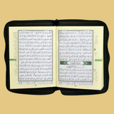 Tajweed Holy Quran Pocket Size (4"x 5.5") Leather Zipped Case