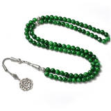 Tasbih Dried Green Chalcedony - 99 Beads (8mm)