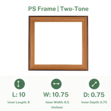 PS Frame for Alfajr CW-15 Azan Wall Clocks - Two-Tone Light Wood