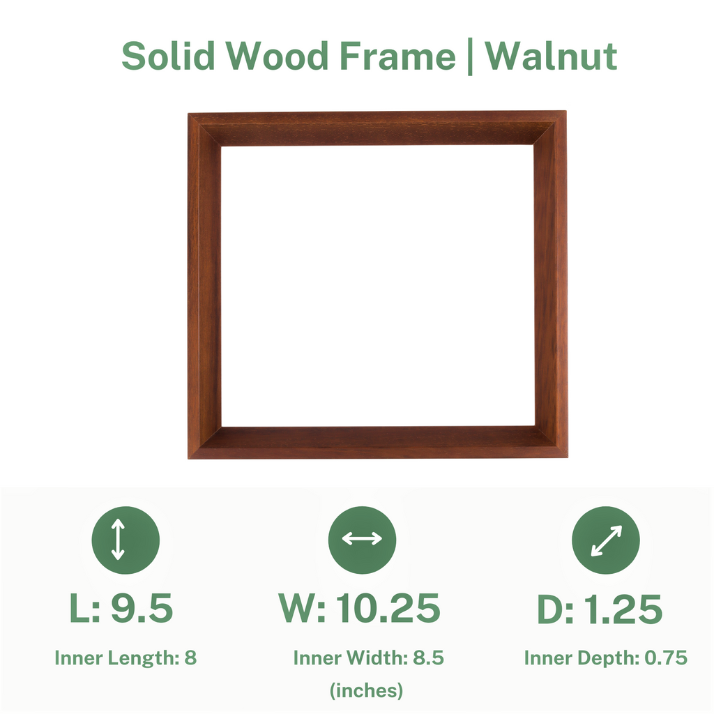 Solid Wood Frame for Alfajr CW-15 Azan Wall Clocks - Walnut