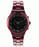 Alfajr WB-20 Analog-Digital Watch Red Aluminum Strap