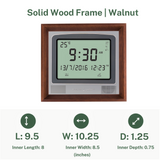 Alfajr CW-15 Azan Clock with Detachable Solid Wood Frame (Walnut)