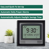 Alfajr CW-15 Azan Clock with Detachable Solid Wood Frame (Black)