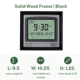 Alfajr CW-15 Azan Clock with Detachable Solid Wood Frame (Black)