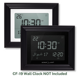 Solid Wood Frame for Alfajr CF-19 Azan Wall Clocks - Black