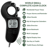 AL-FAJIA Digital Portable Tasbih Counter Azan Clock Reminder Islamic Auto Prayer Time (Black)