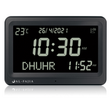 AL-FAJIA Automatic Worldwide Digital 8 Azan Sounds Wall and Desk Clock FAJ-113 (Black)