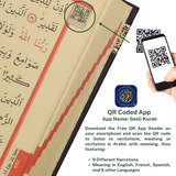 Kaaba Design Holy Qur'an Karim Book with IQRA Book Mark Pages in Arabic Font