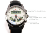 Alfajr WA-10L Stainless Steel Azan Prayer Watch With Dual Time Dial Option