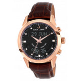 Alfajr WA-10B Deluxe Brown Leather Watch With Black Dial
