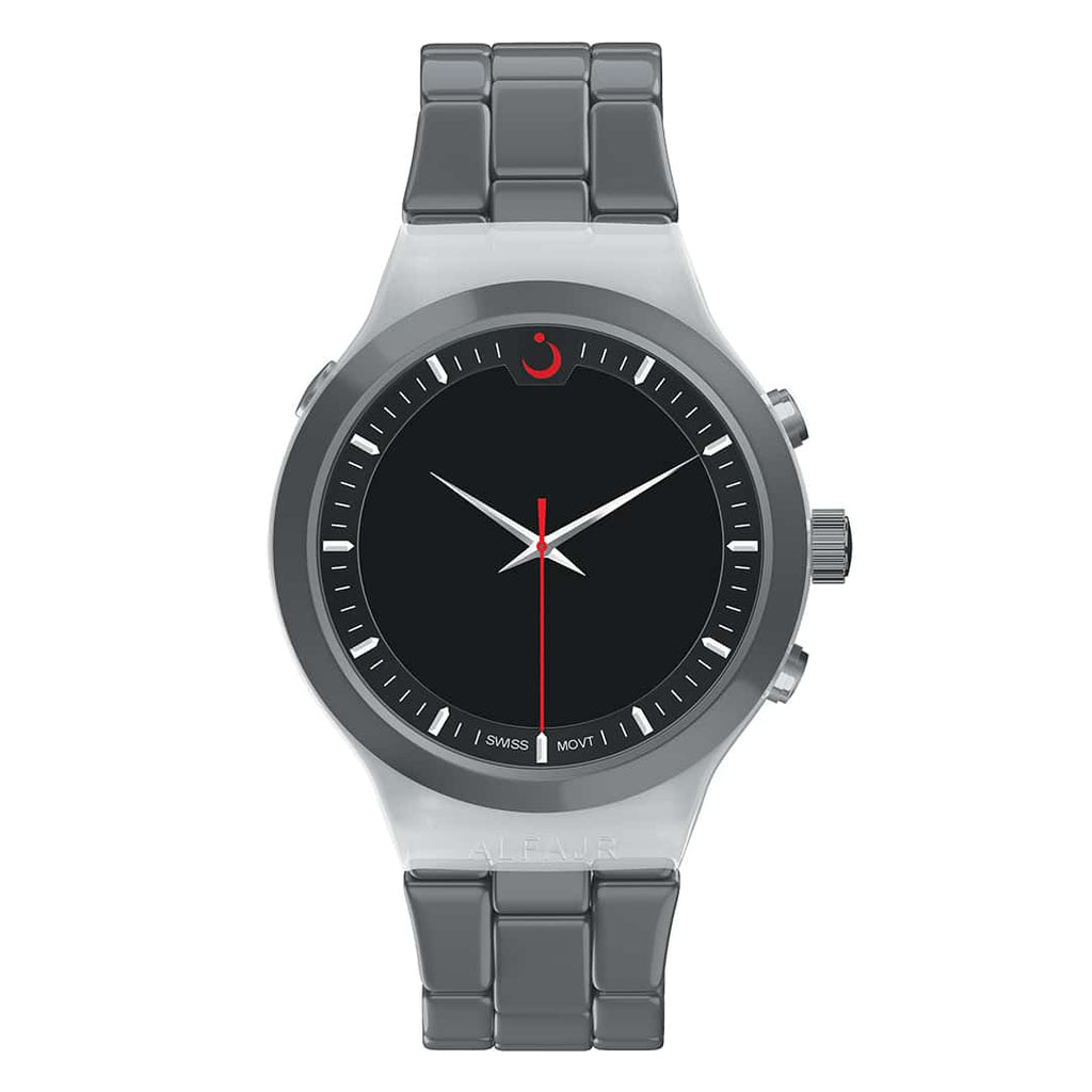 Alfajr WB-20 Aluminum Strap Elegant Wrist Watch (Grey)