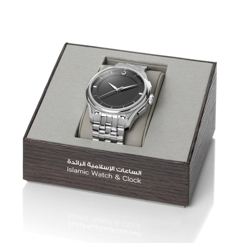 Alfajr WW-22S Premier 360 Stainless Steel Azan Wrist Watch - Silver
