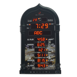 AL-FAJIA Automatic Worldwide Large Digital 8 Azan Sounds Wall and Desk Clock 4008-PRO (Black)